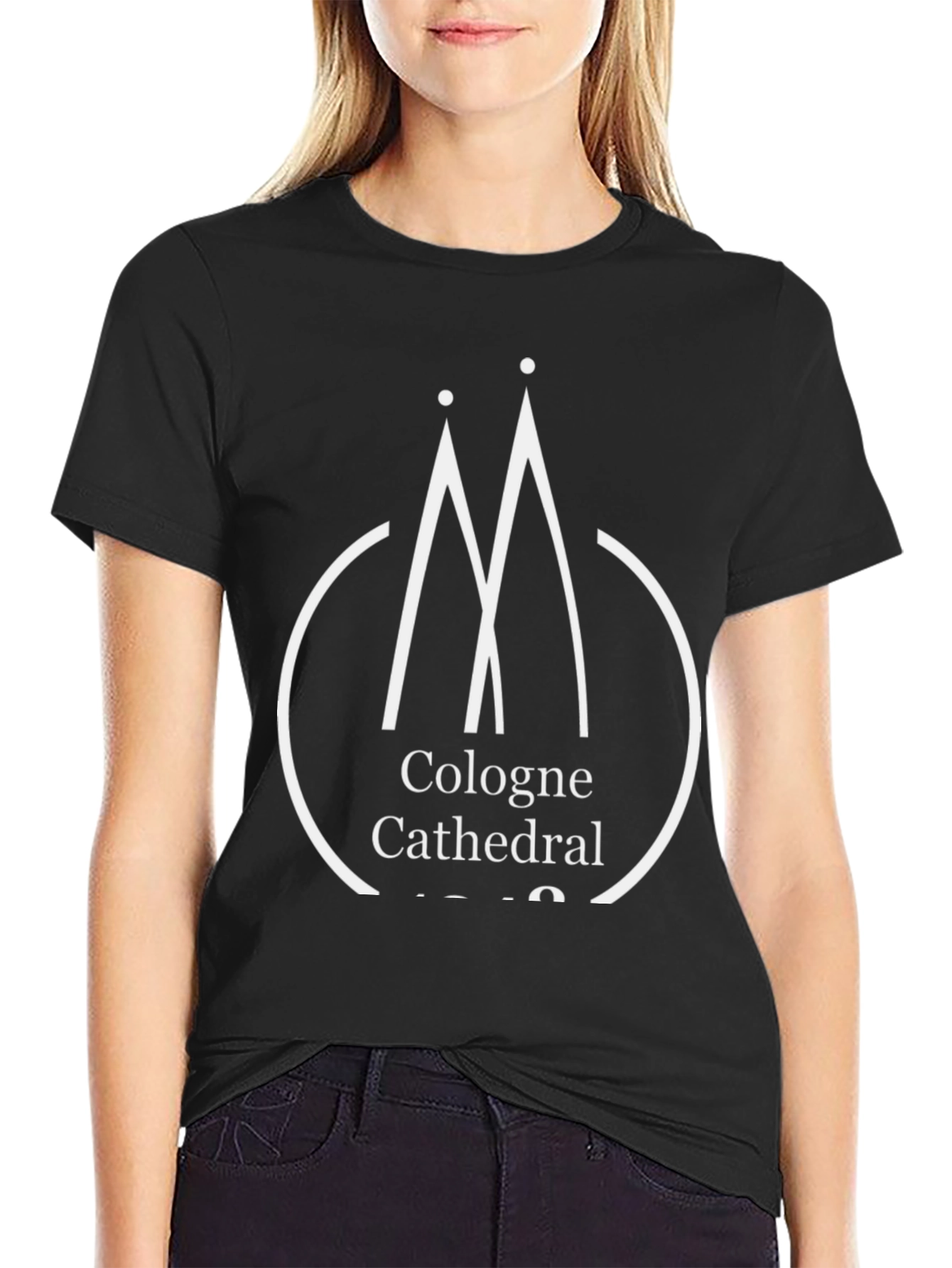 Cologne Cathedral Graphic T-Shirt - Black