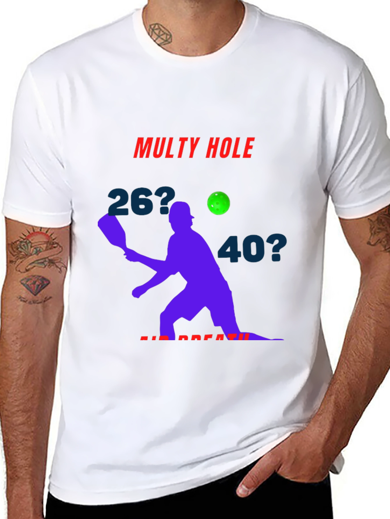 Pickleball T-Shirt - Multy Hole Air Breath