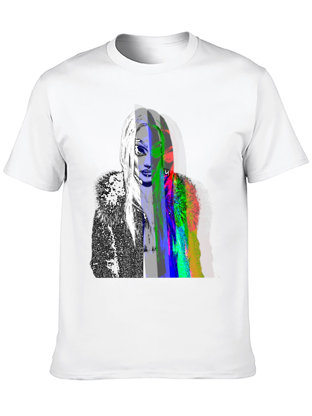 Abstract Portrait Graphic Tee - Modern Art Shirt