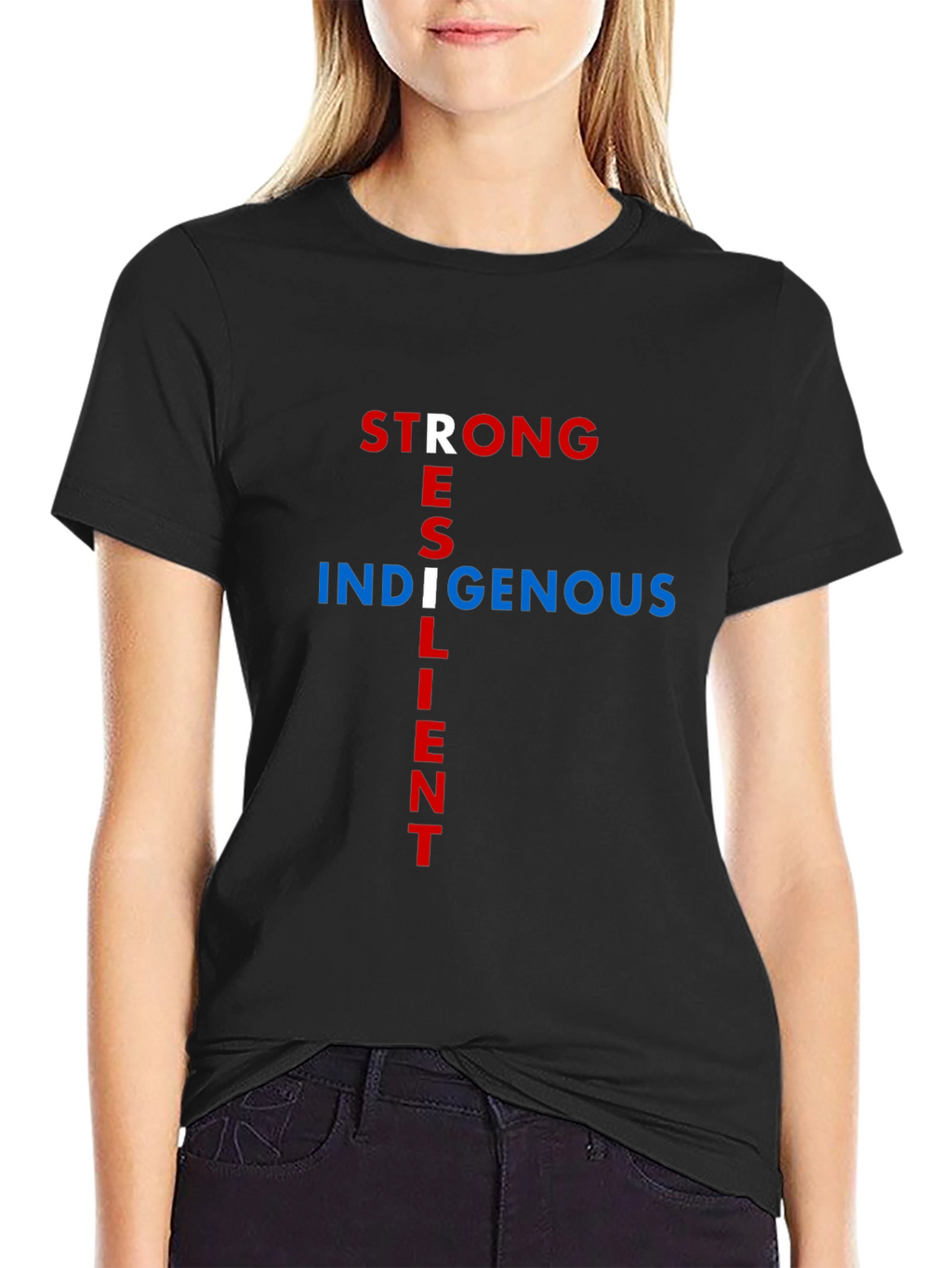 Strong Resilient Indigenous Black T-Shirt