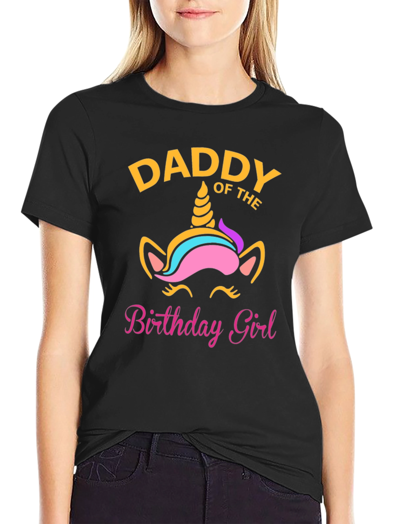 Daddy of the Birthday Girl Unicorn T-Shirt
