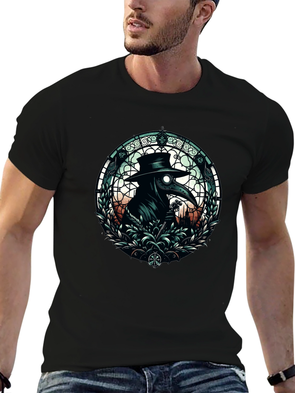 Plague Doctor T-Shirt - Gothic Style