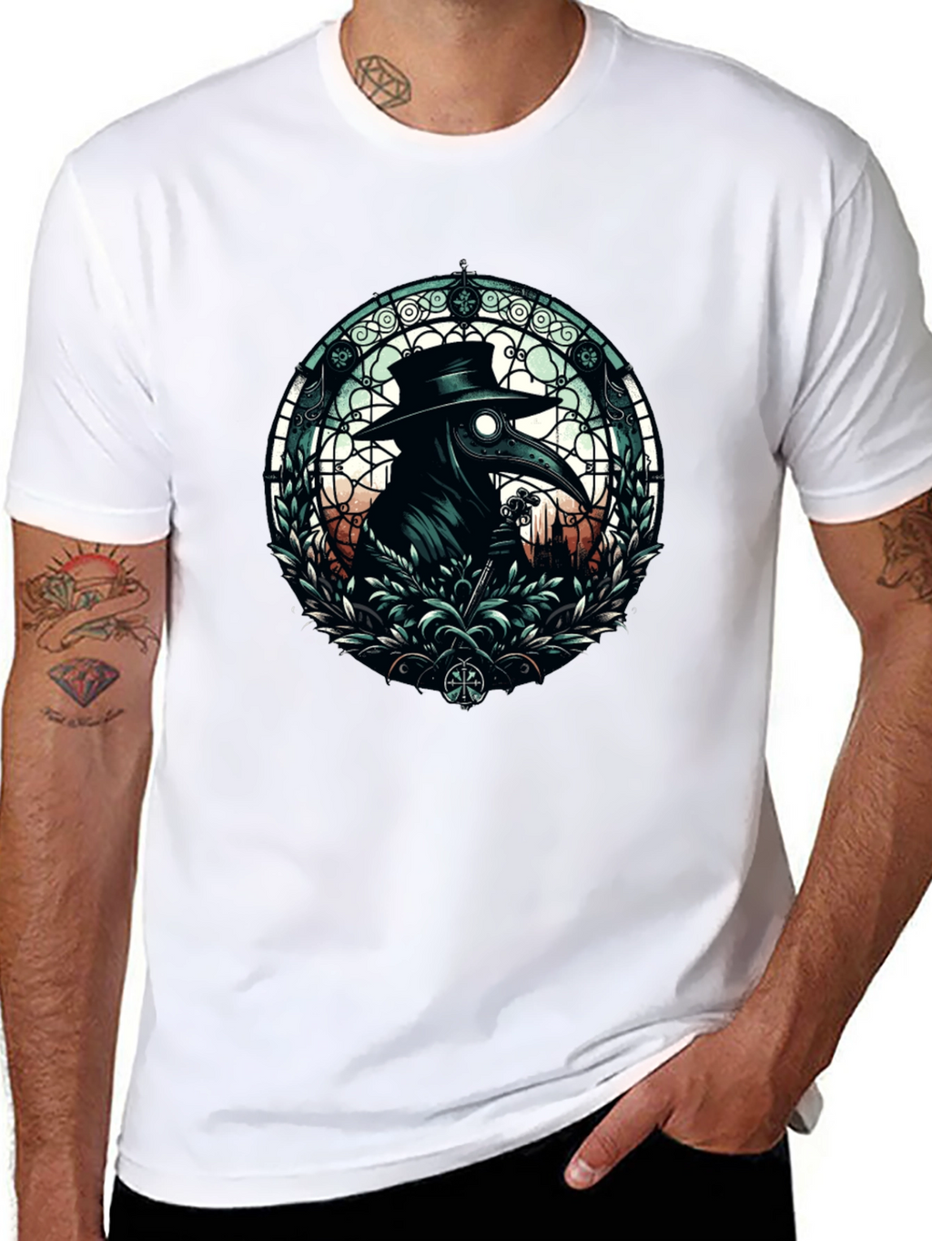 Plague Doctor T-Shirt - Gothic Style