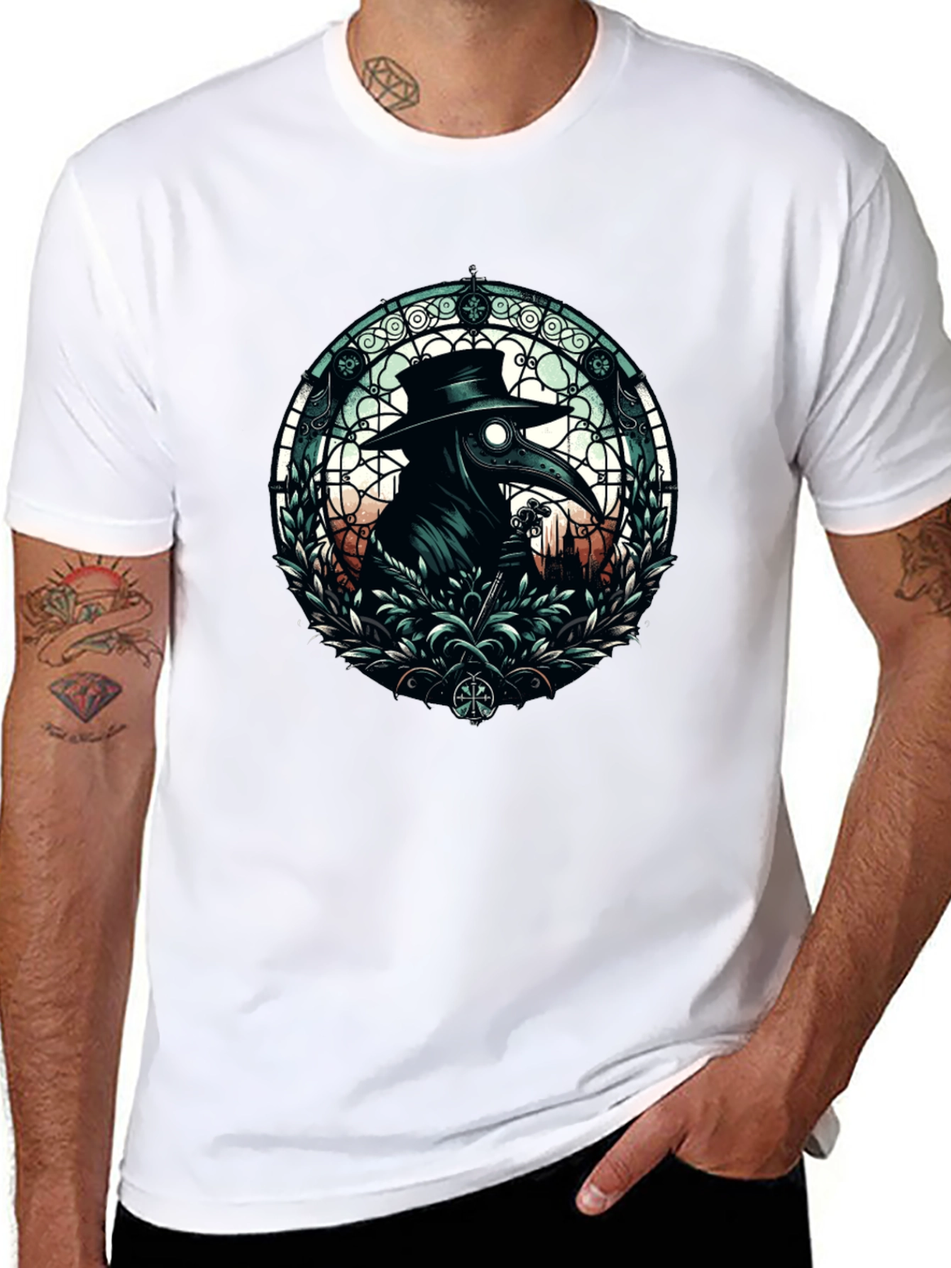 Plague Doctor T-Shirt - Gothic Style