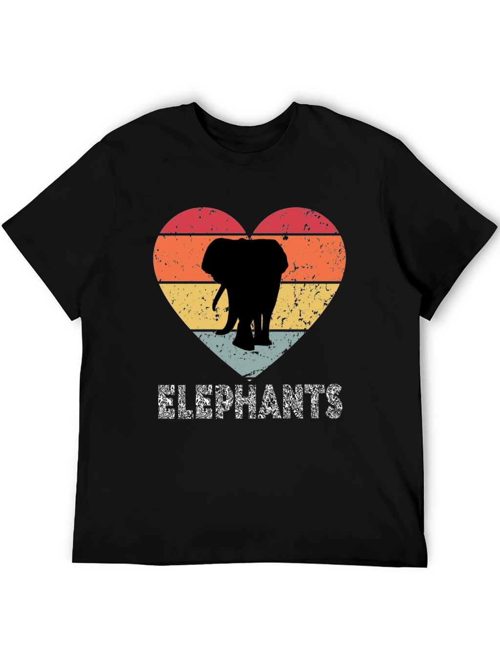 Elephant Heart Graphic Tee - Distressed Print