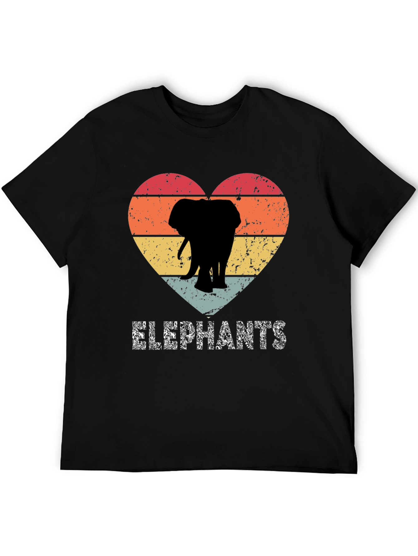 Elephant Heart Graphic Tee - Distressed Print