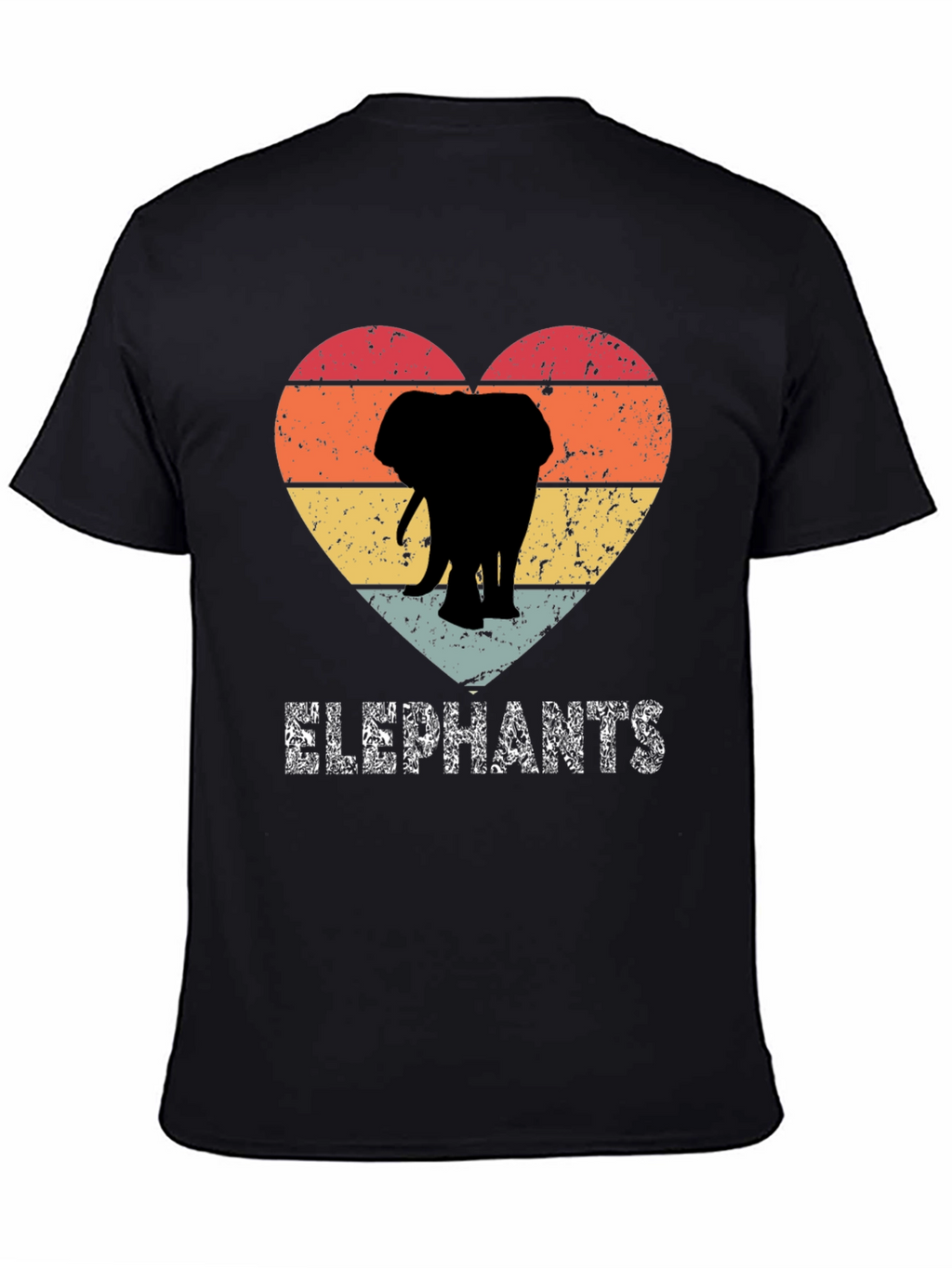 Elephant Heart Graphic Tee - Distressed Print