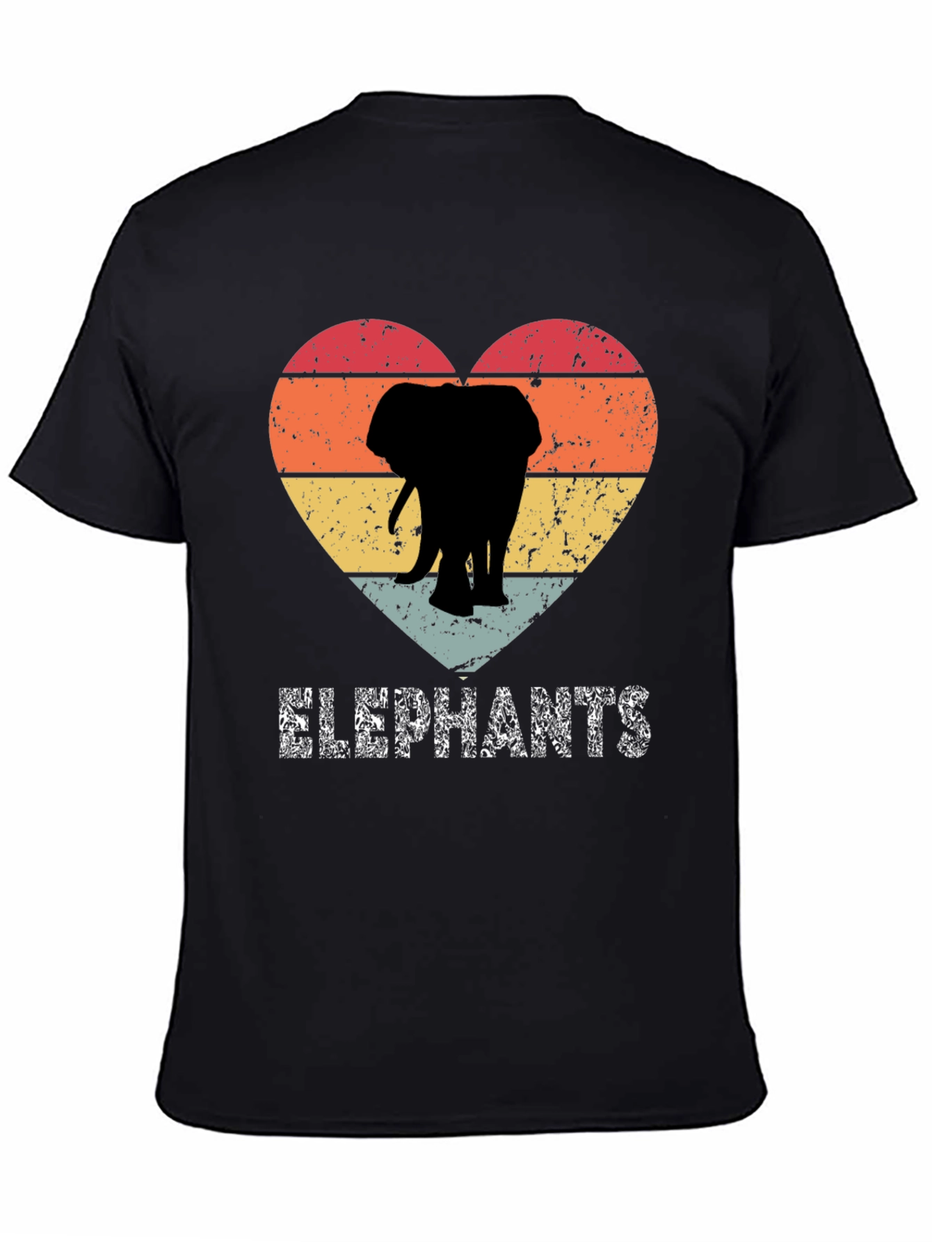 Elephant Heart Graphic Tee - Distressed Print