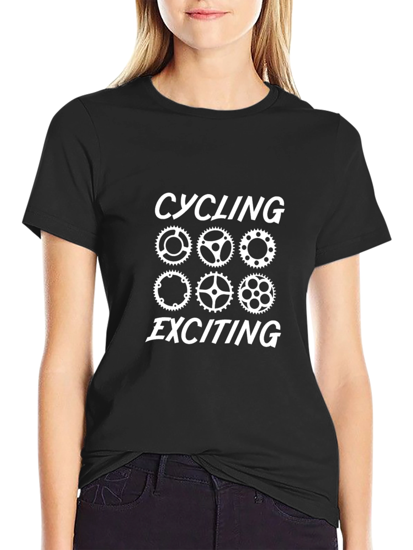 Cycling Exciting Black T-Shirt