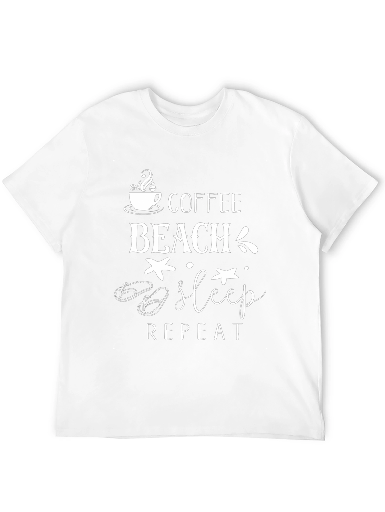 Coffee Beach Sleep Repeat Graphic Tee