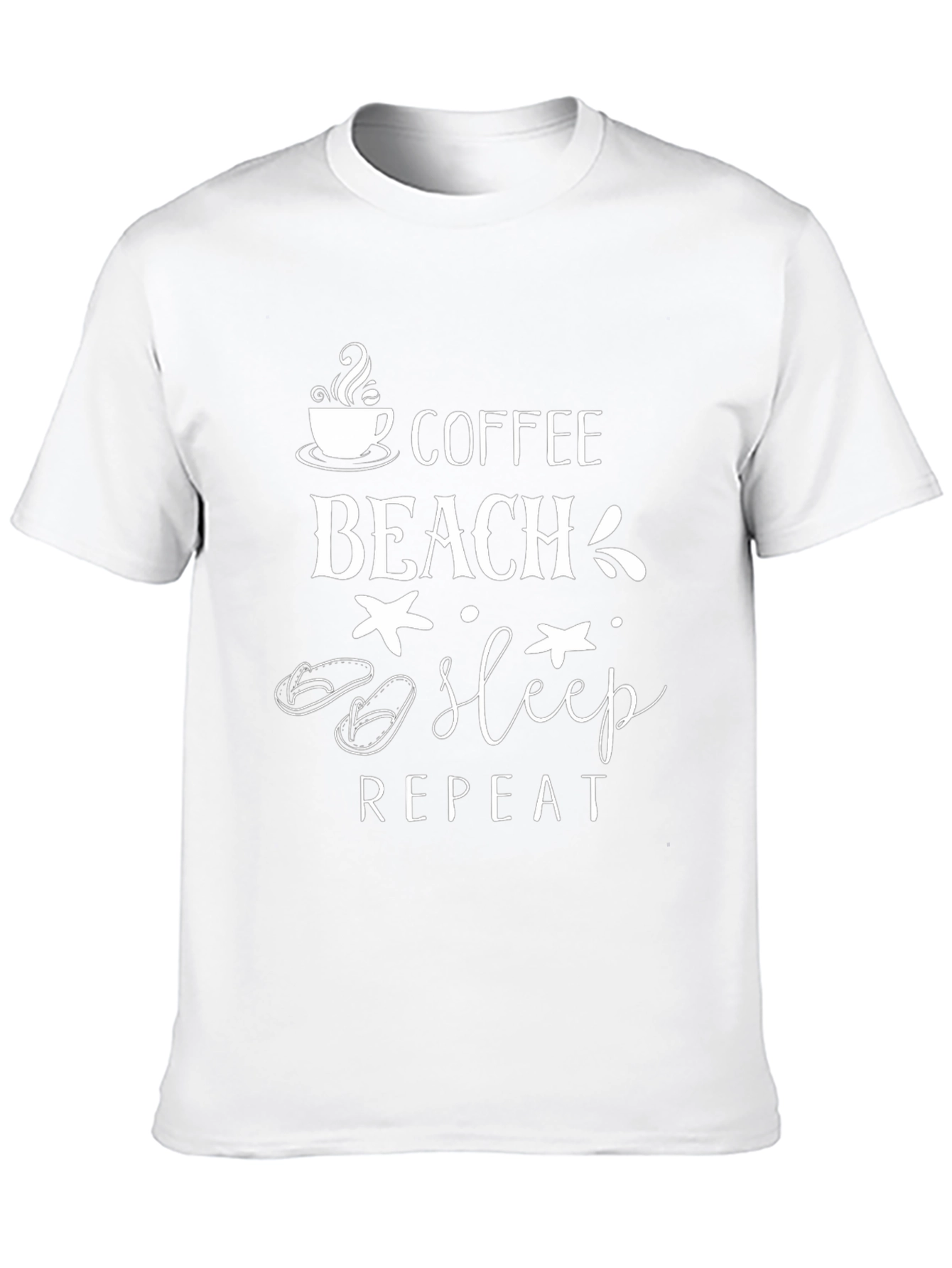Coffee Beach Sleep Repeat Graphic Tee