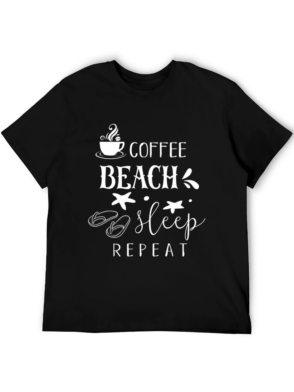 Coffee Beach Sleep Repeat Graphic Tee