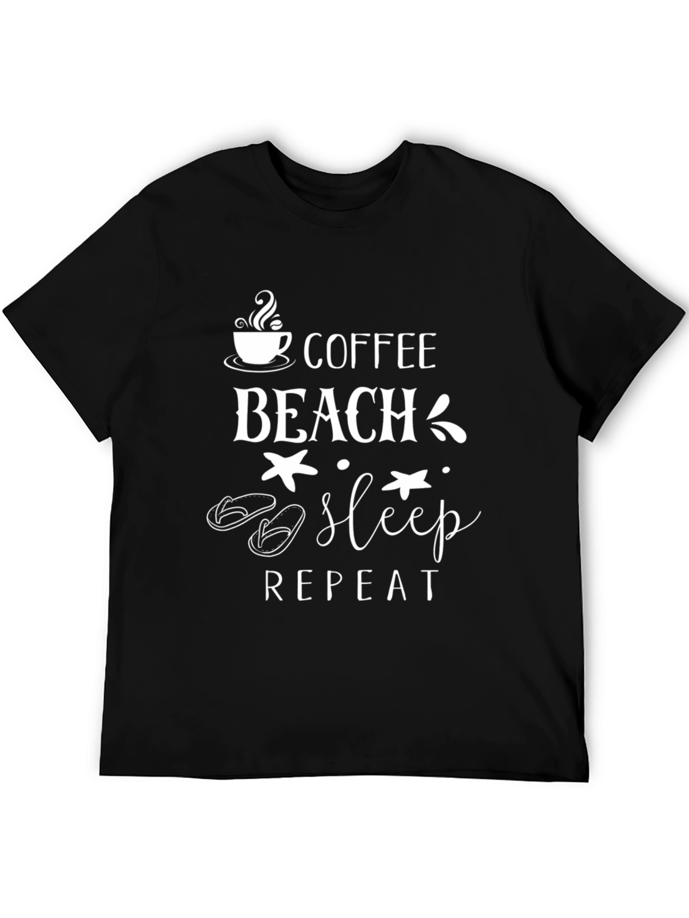 Coffee Beach Sleep Repeat Graphic Tee