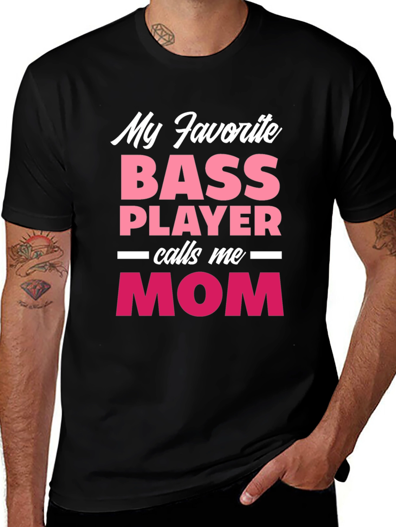 Bass Player Mom T-Shirt - Gift for Musicians Mom