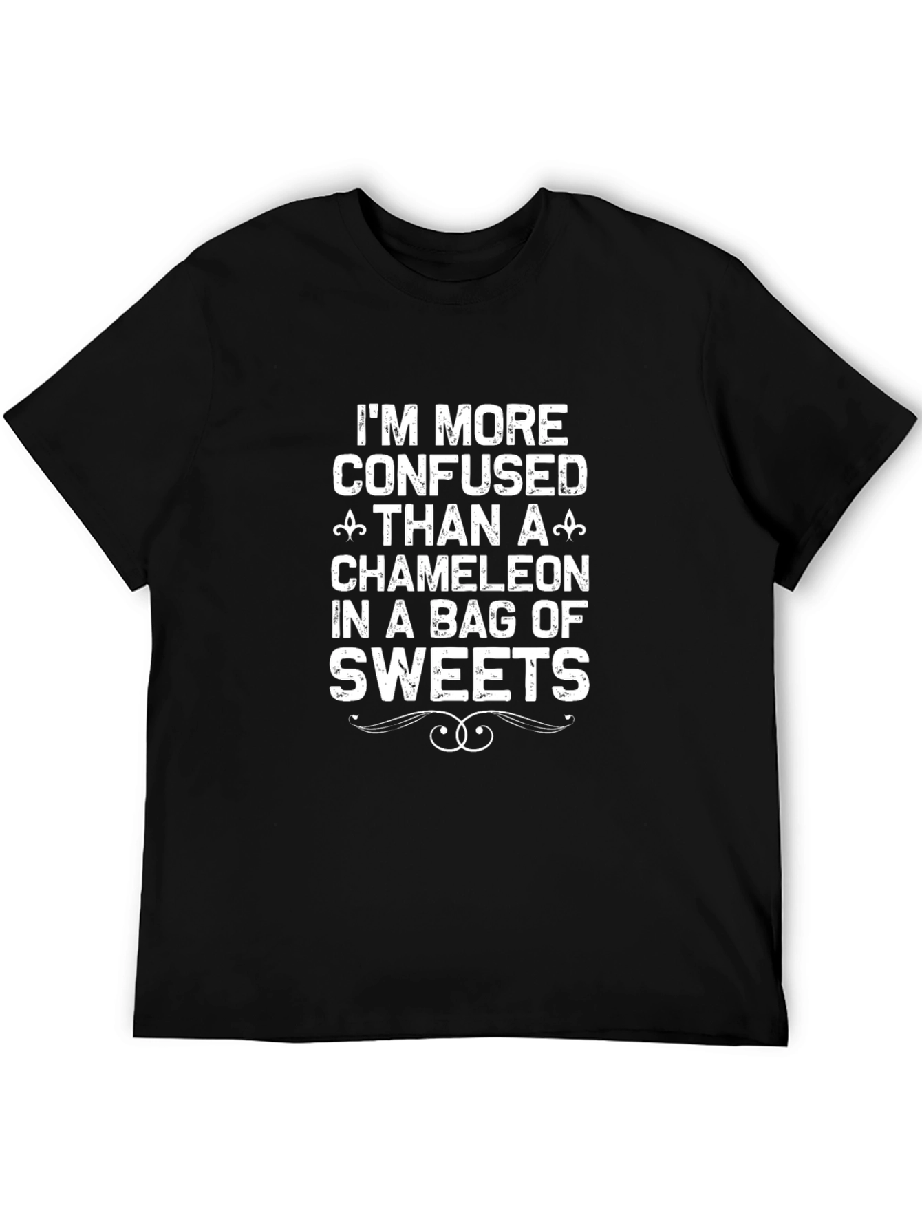 Confused Chameleon Graphic Tee - Funny Novelty Shirt