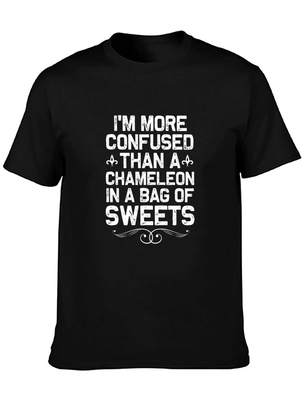 Confused Chameleon Graphic Tee - Funny Novelty Shirt
