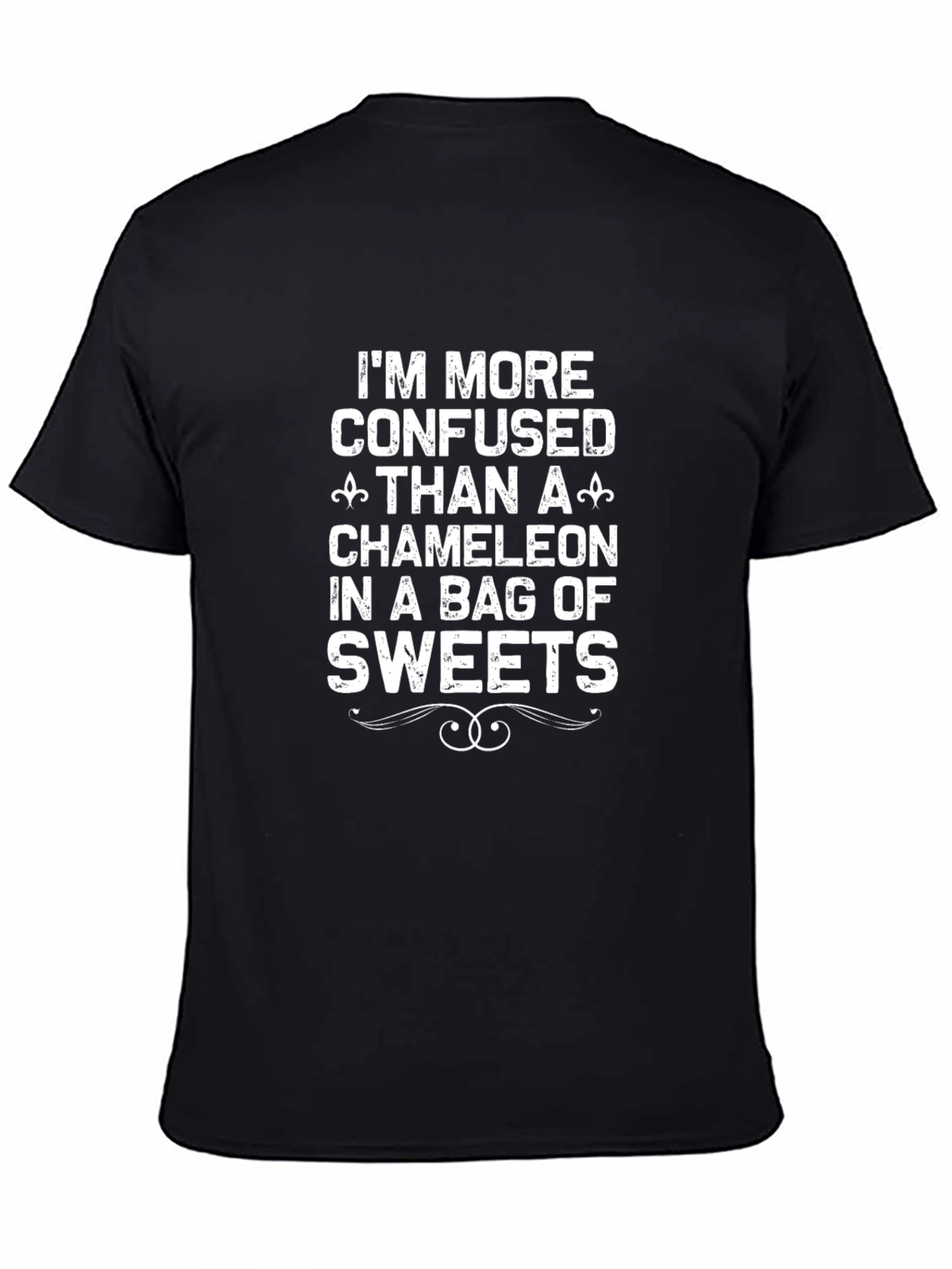 Confused Chameleon Graphic Tee - Funny Novelty Shirt