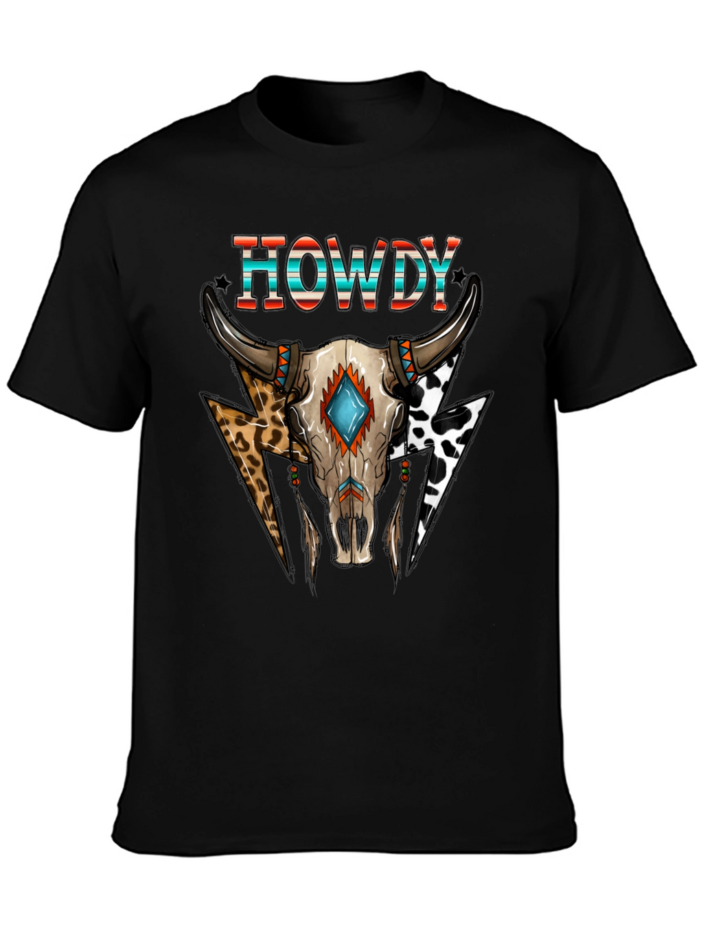 Howdy Steer Skull Graphic Tee
