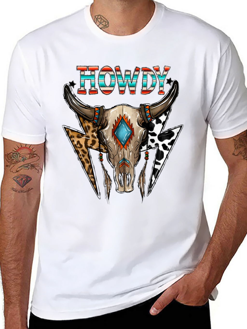 Howdy Steer Skull Graphic Tee