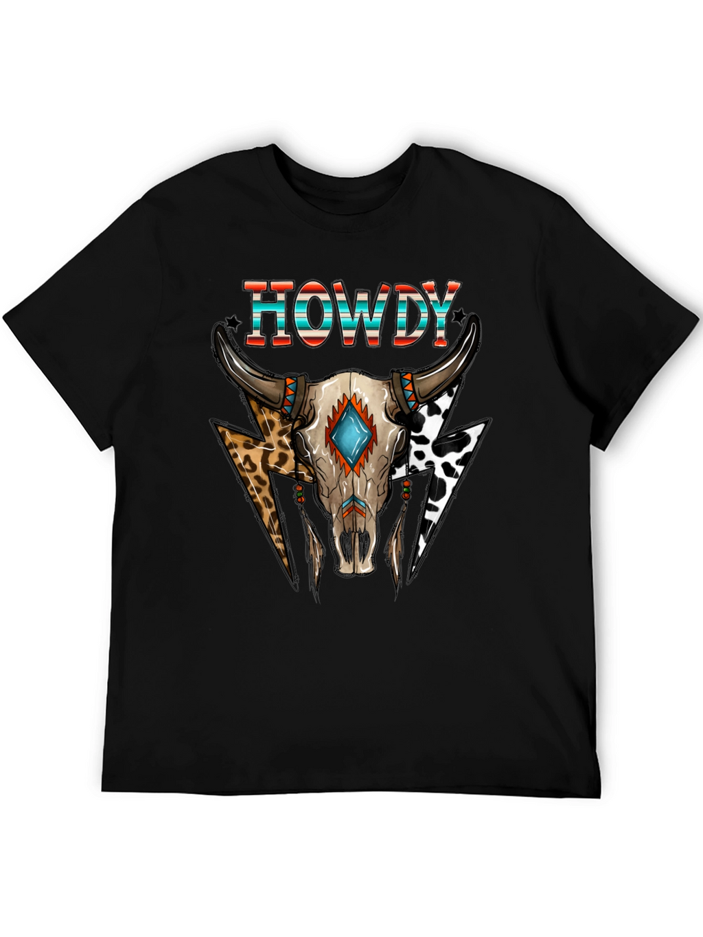 Howdy Steer Skull Graphic Tee