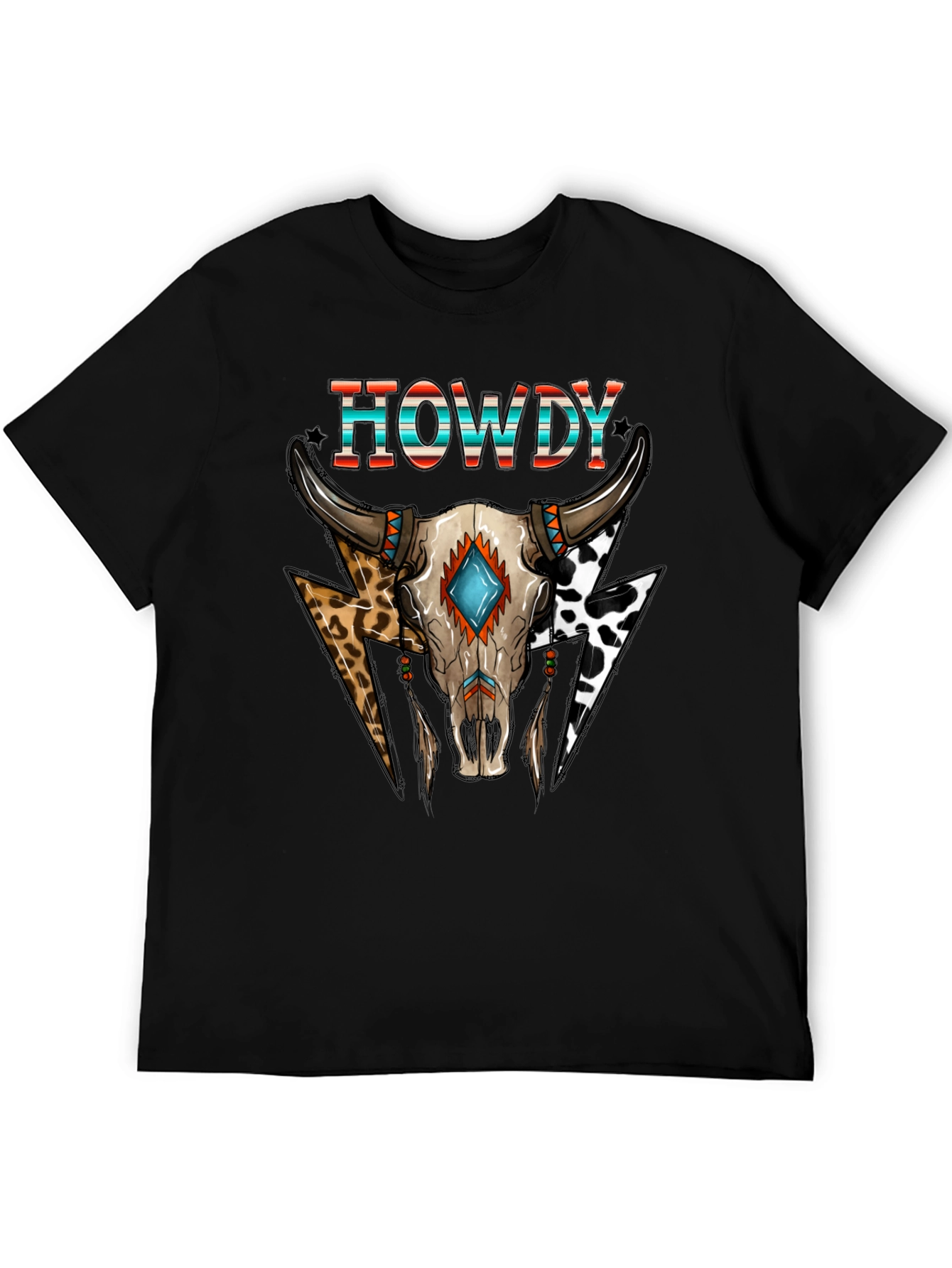 Howdy Steer Skull Graphic Tee