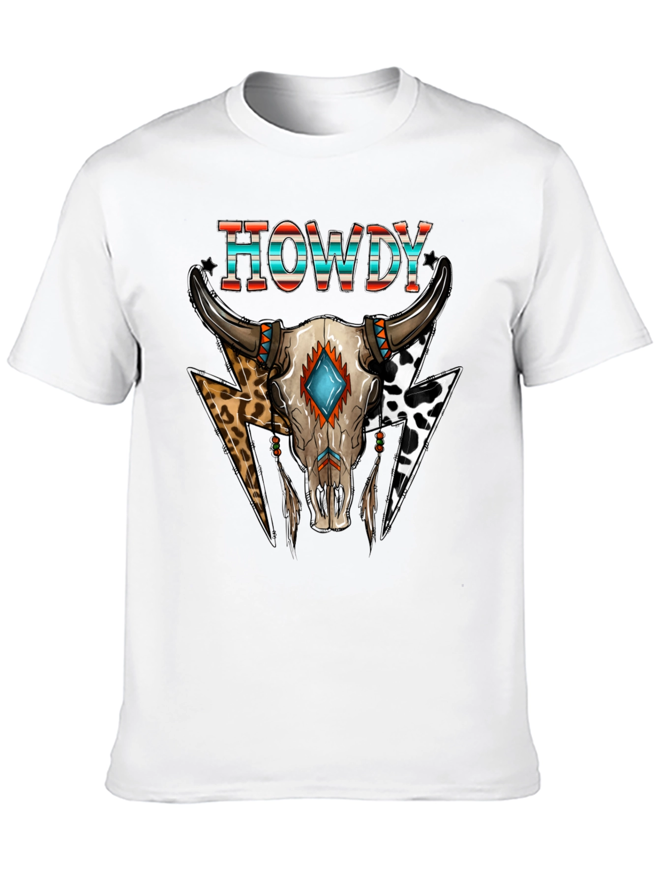 Howdy Steer Skull Graphic Tee
