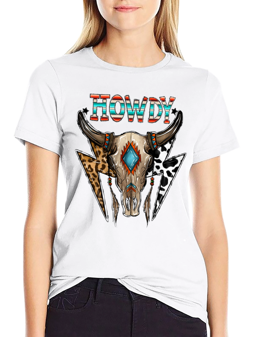 Howdy Steer Skull Graphic Tee