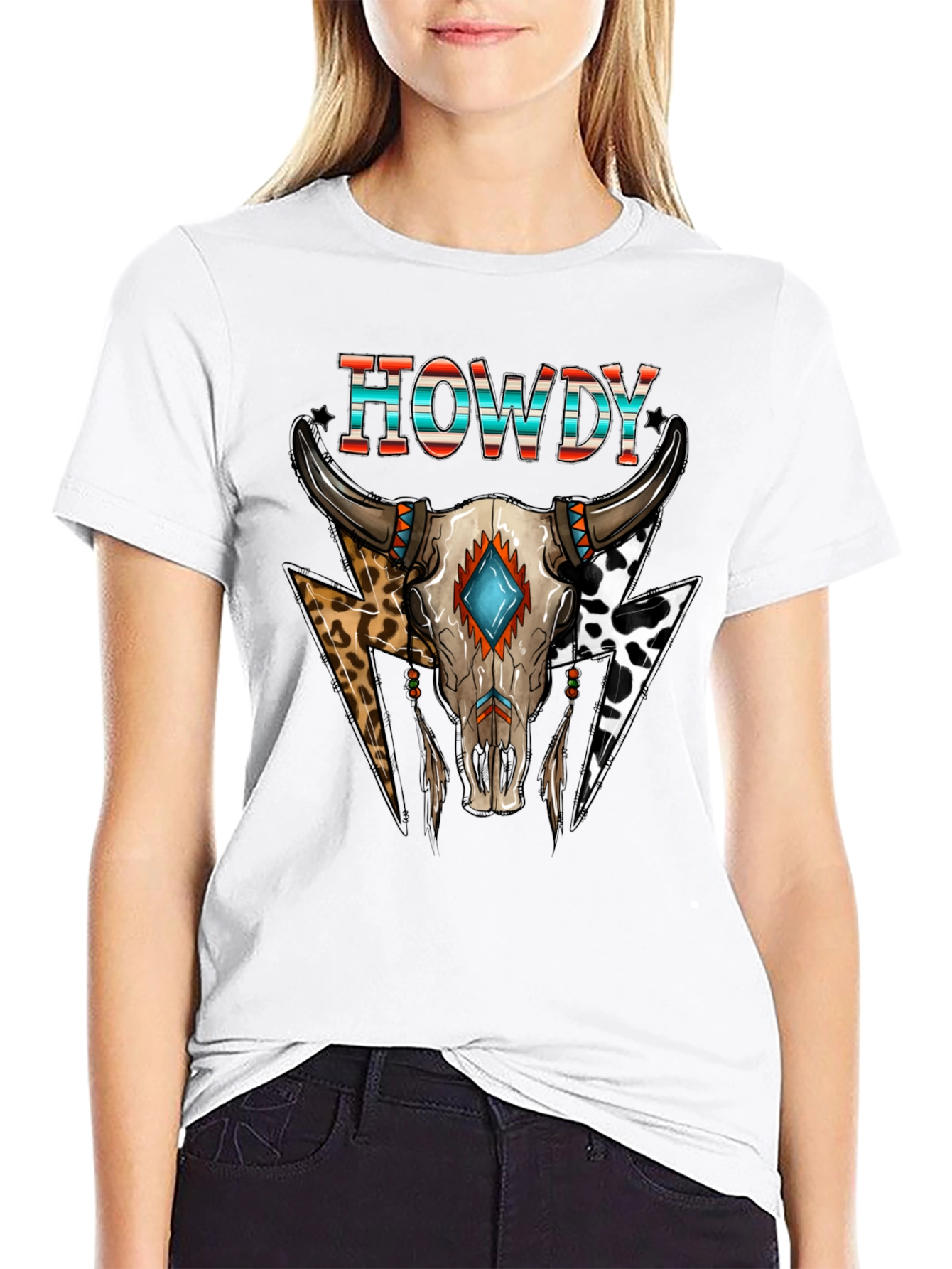 Howdy Steer Skull Graphic Tee