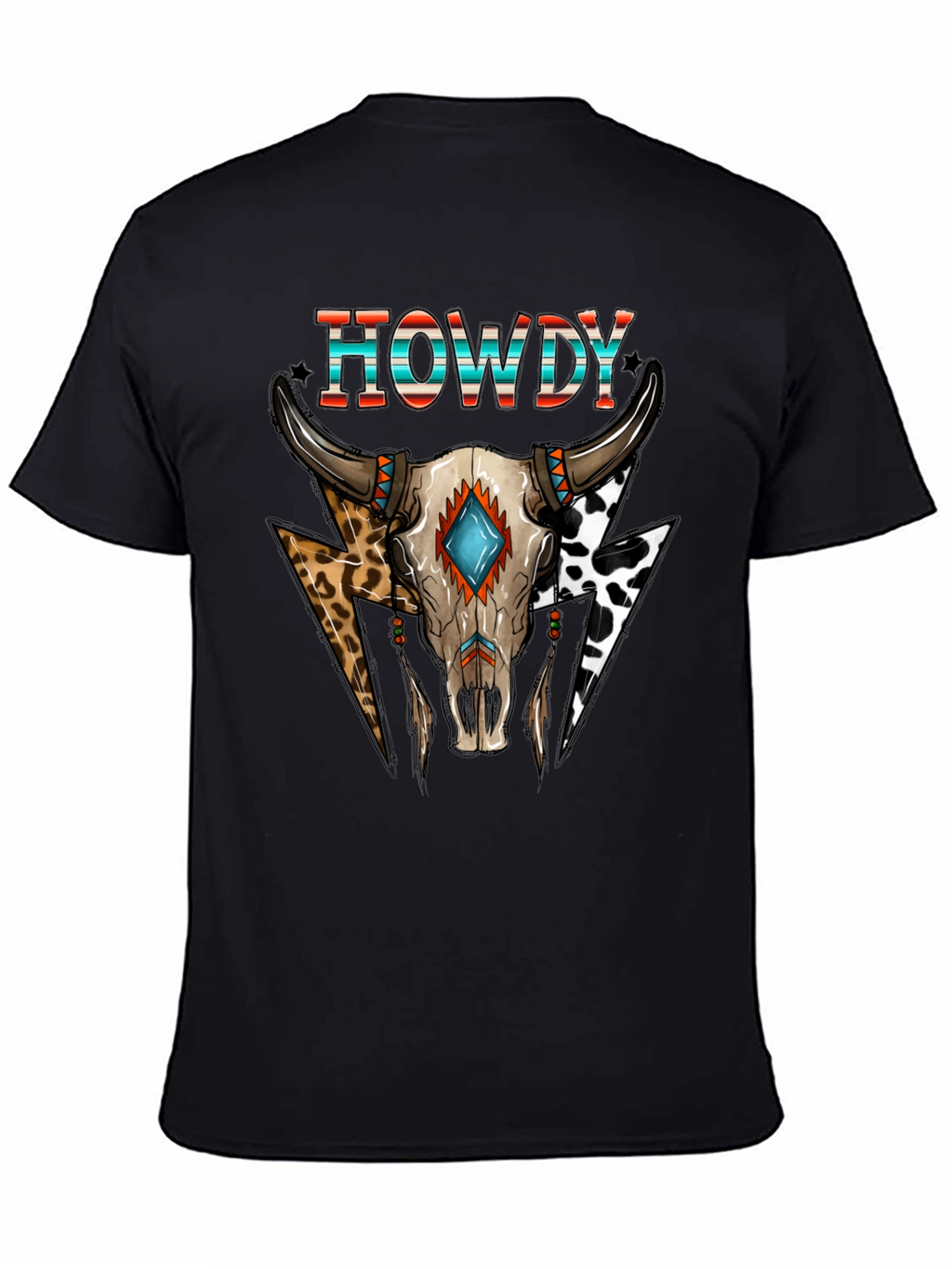 Howdy Steer Skull Graphic Tee