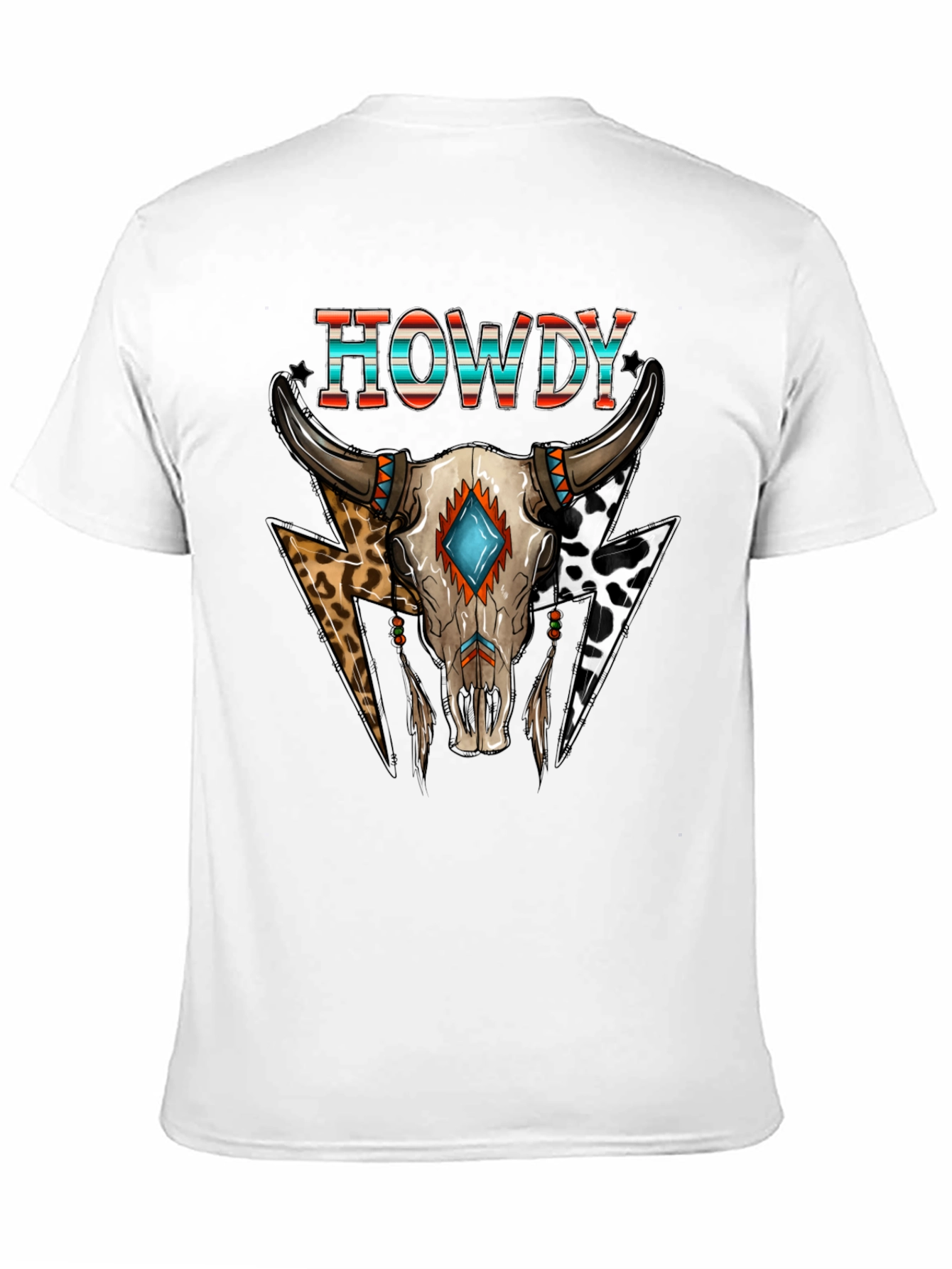 Howdy Steer Skull Graphic Tee