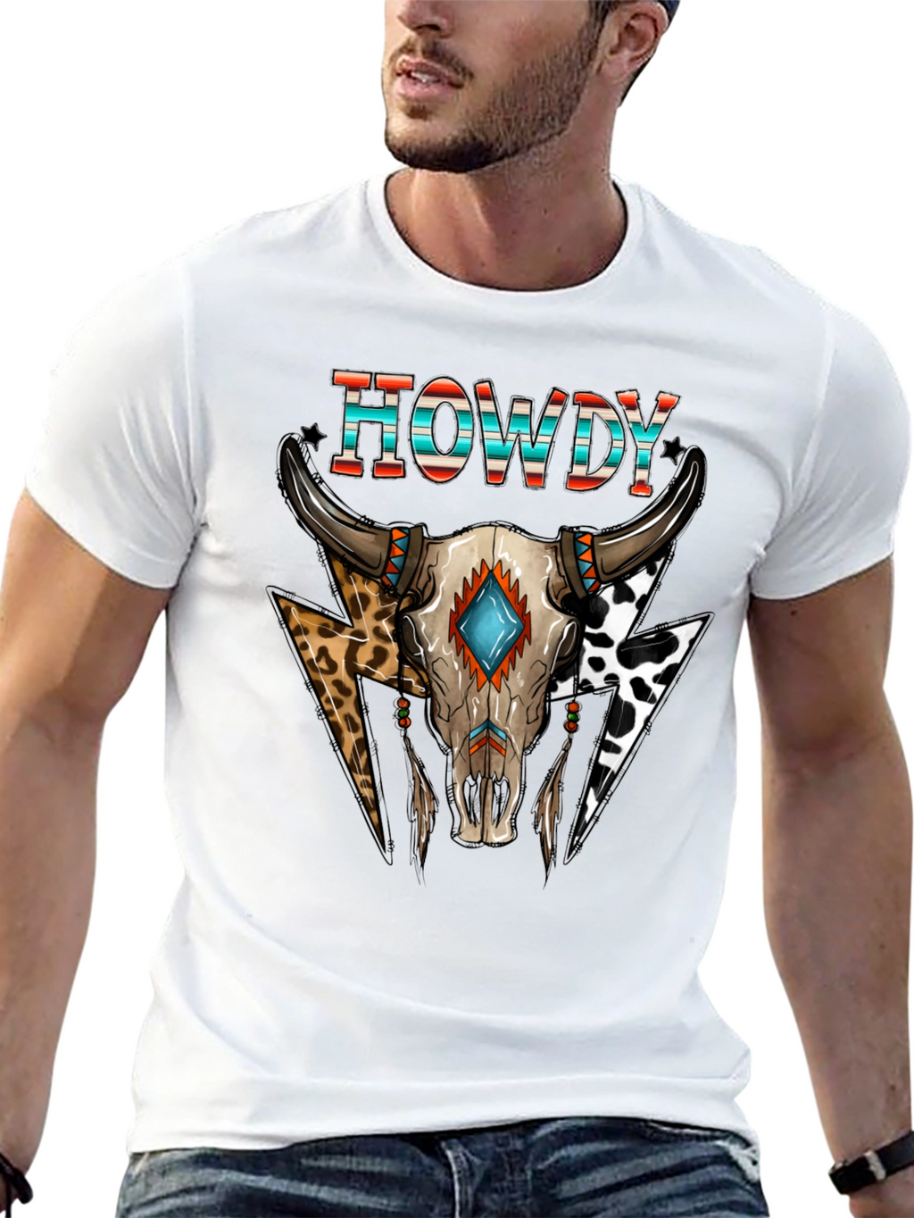 Howdy Steer Skull Graphic Tee