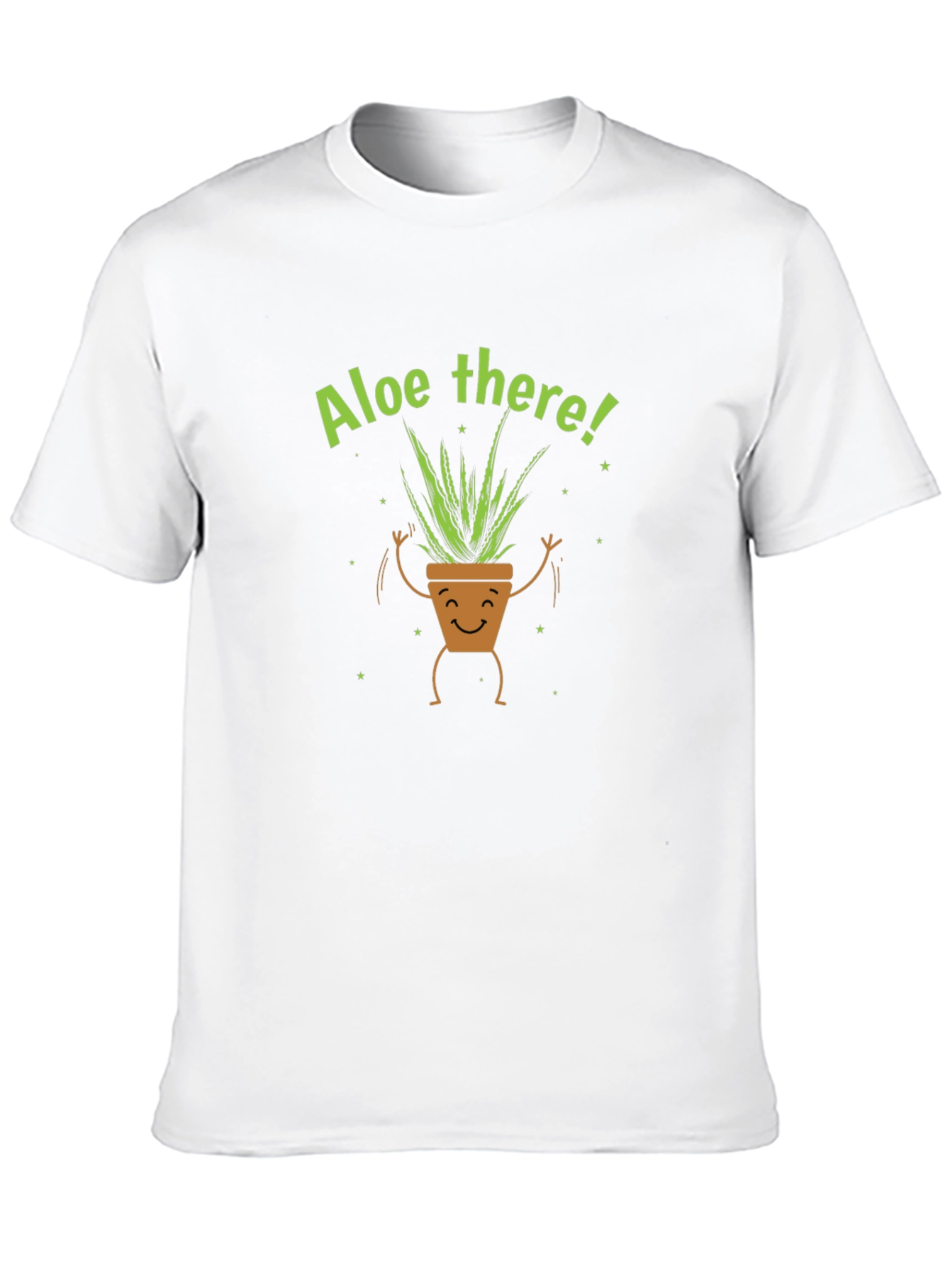 Aloe There Plant Graphic Tee - Black Cotton T-Shirt