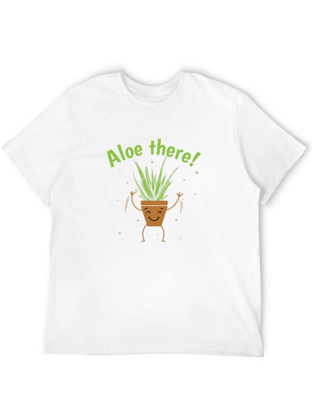Aloe There Plant Graphic Tee - Black Cotton T-Shirt