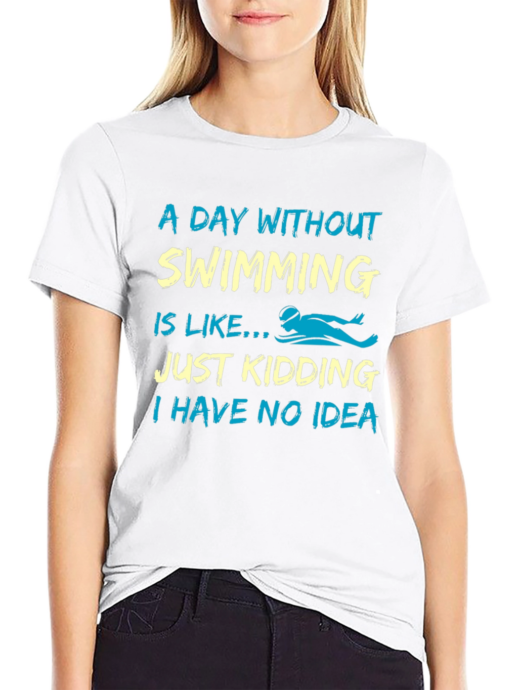 Funny Swimming T-Shirt - A Day Without Swimming