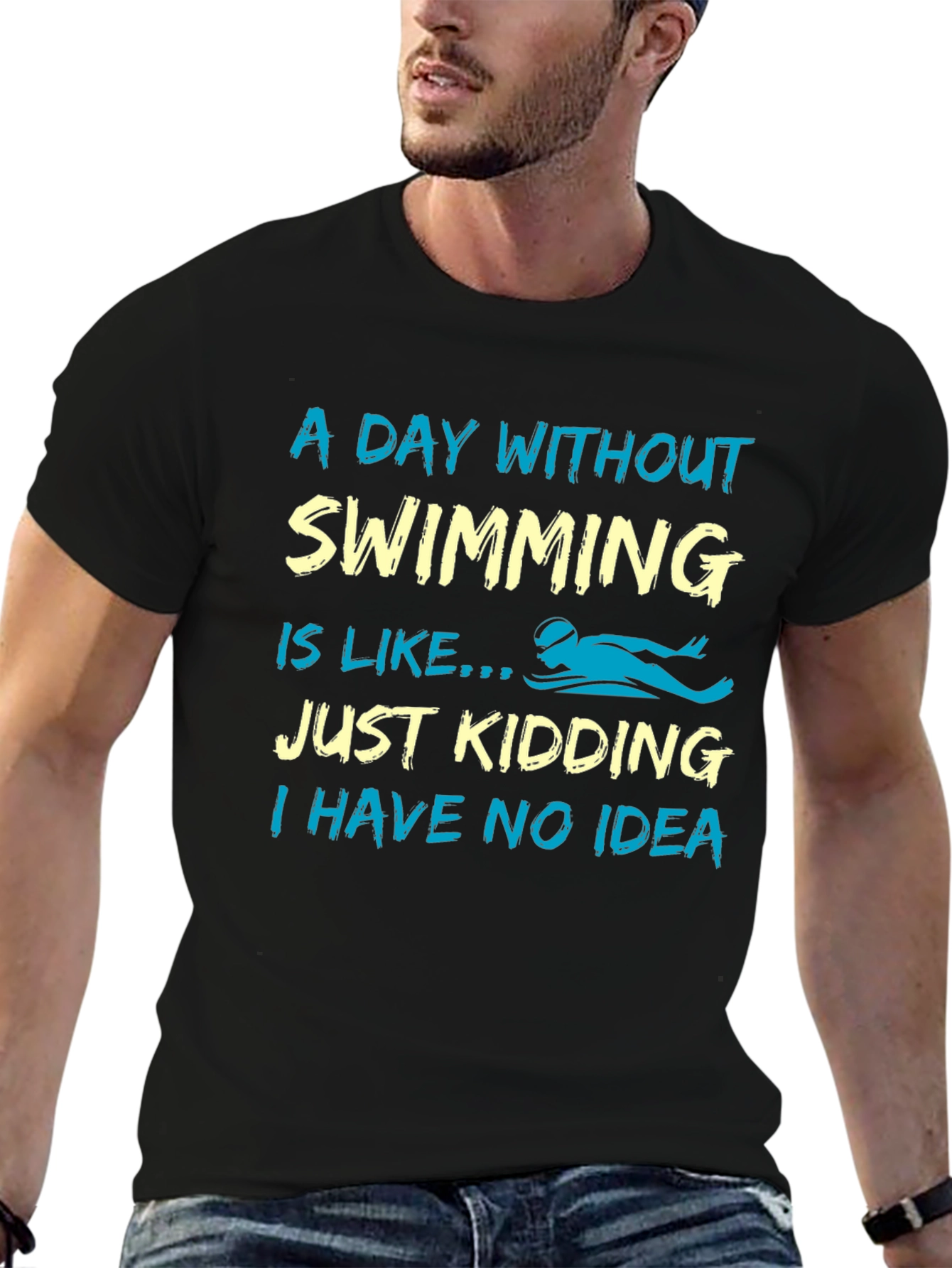 Funny Swimming T-Shirt - A Day Without Swimming
