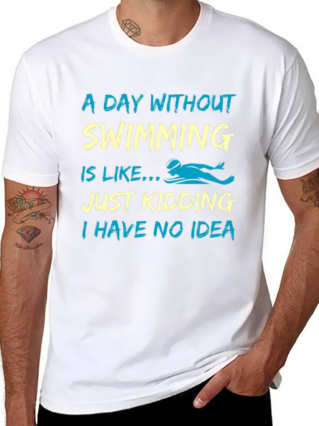 Funny Swimming T-Shirt - A Day Without Swimming