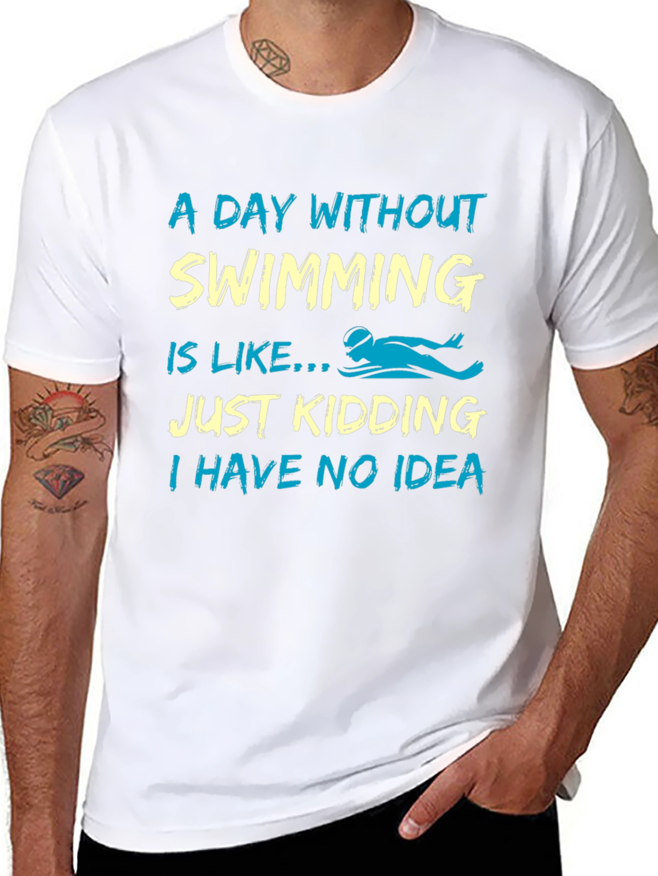 Funny Swimming T-Shirt - A Day Without Swimming