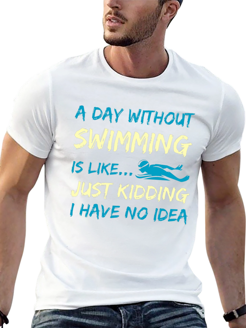 Funny Swimming T-Shirt - A Day Without Swimming