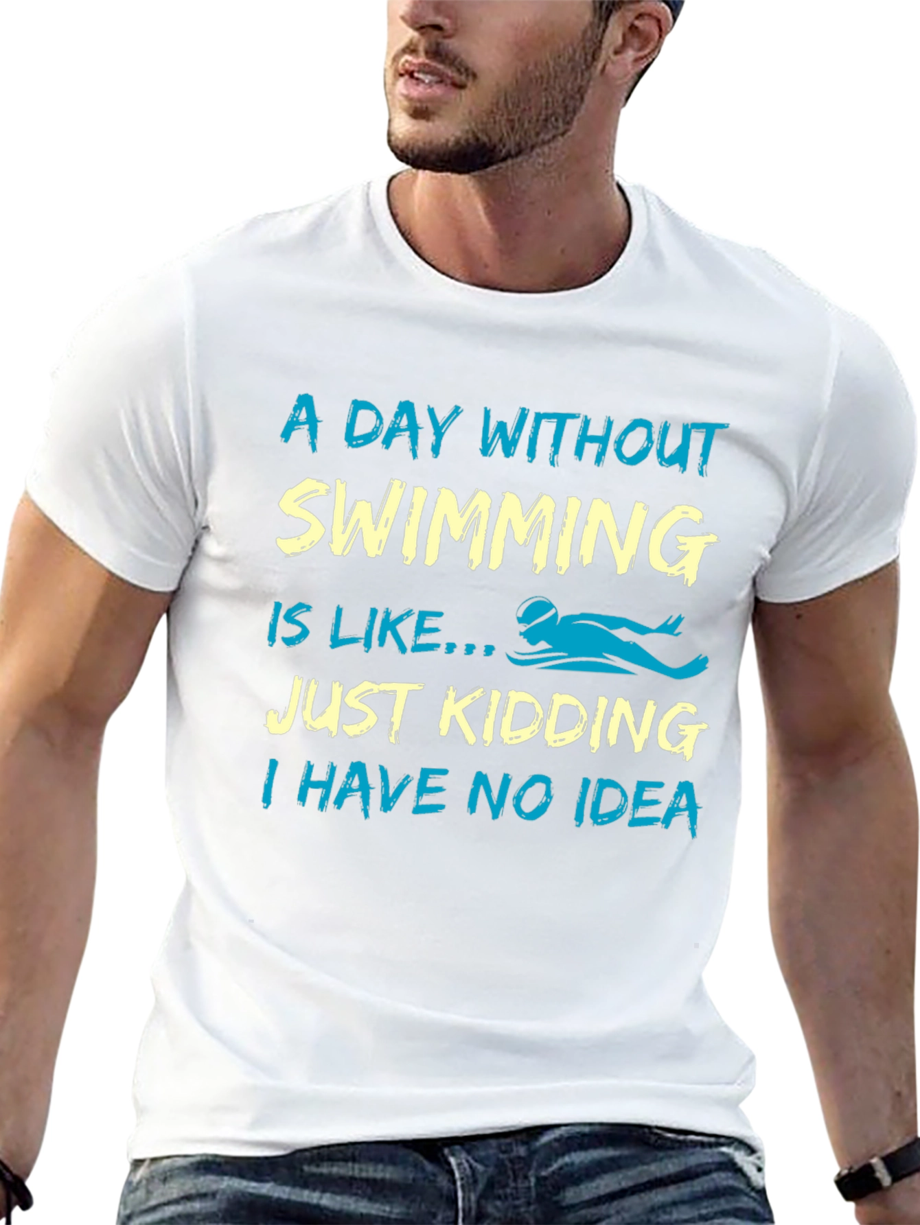 Funny Swimming T-Shirt - A Day Without Swimming