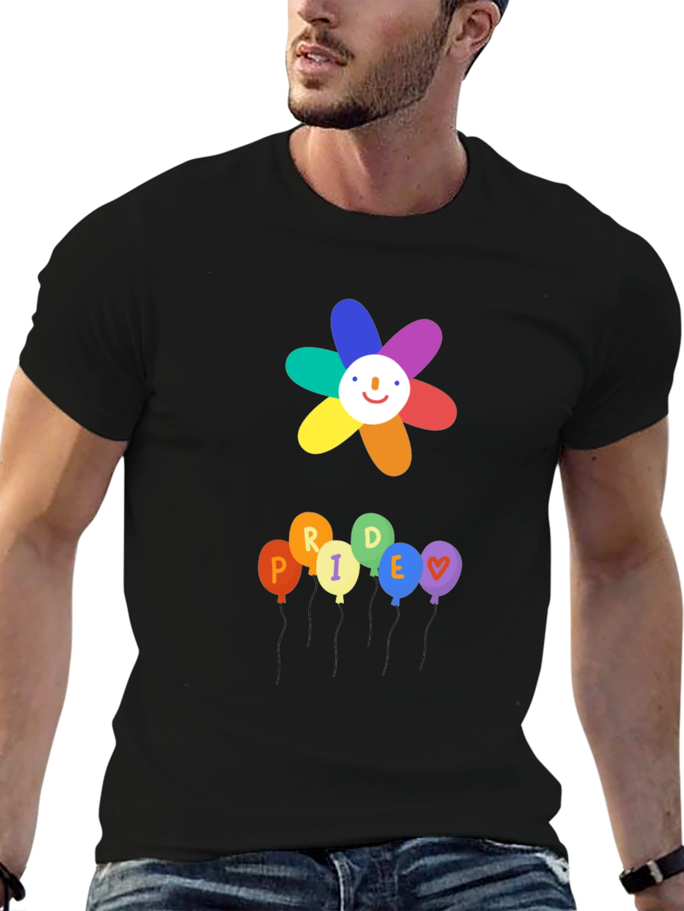Pride Flower & Balloons Graphic Tee