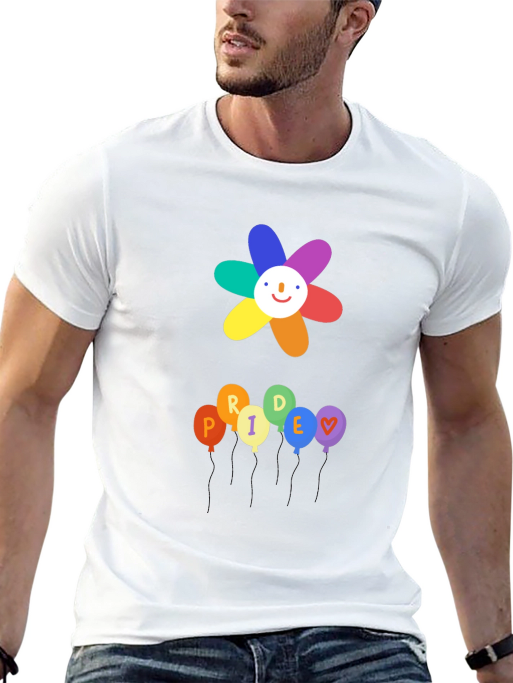 Pride Flower & Balloons Graphic Tee