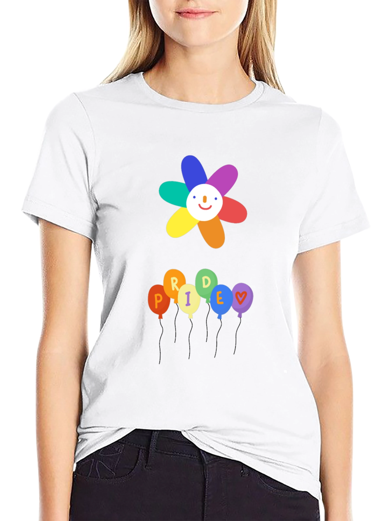 Pride Flower & Balloons Graphic Tee