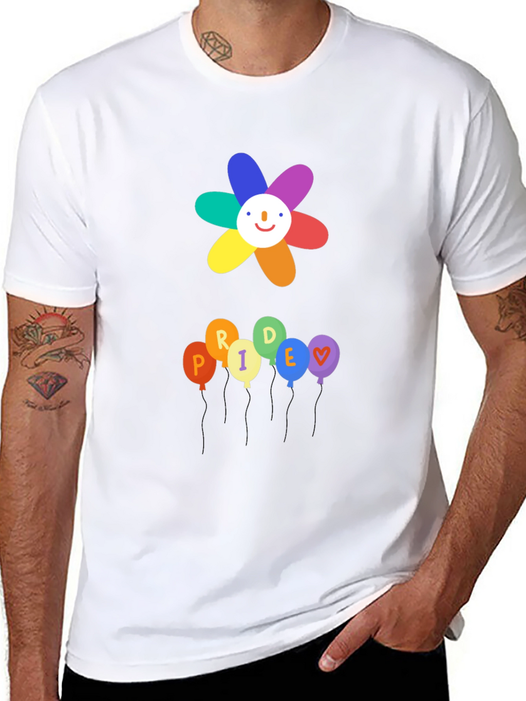 Pride Flower & Balloons Graphic Tee