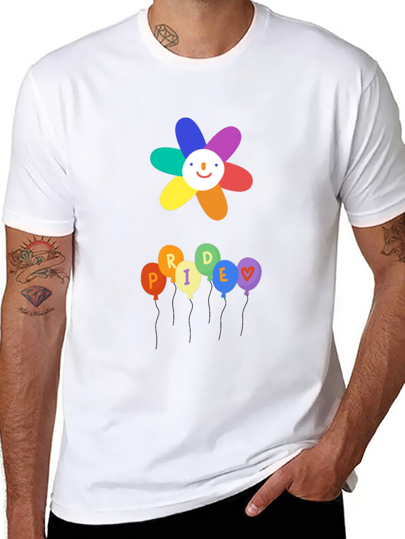 Pride Flower & Balloons Graphic Tee