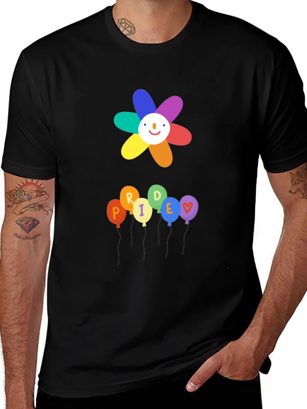 Pride Flower & Balloons Graphic Tee