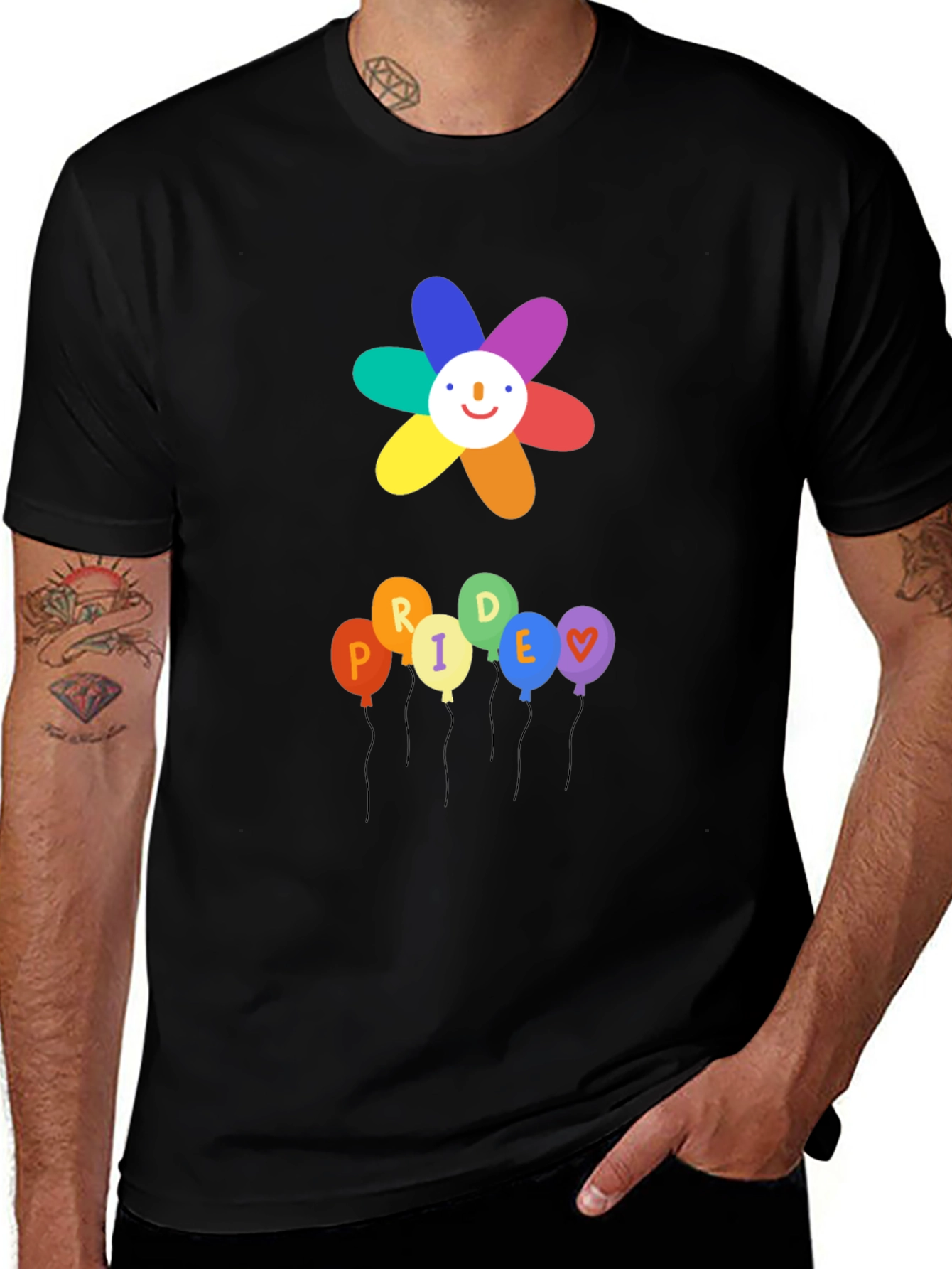 Pride Flower & Balloons Graphic Tee