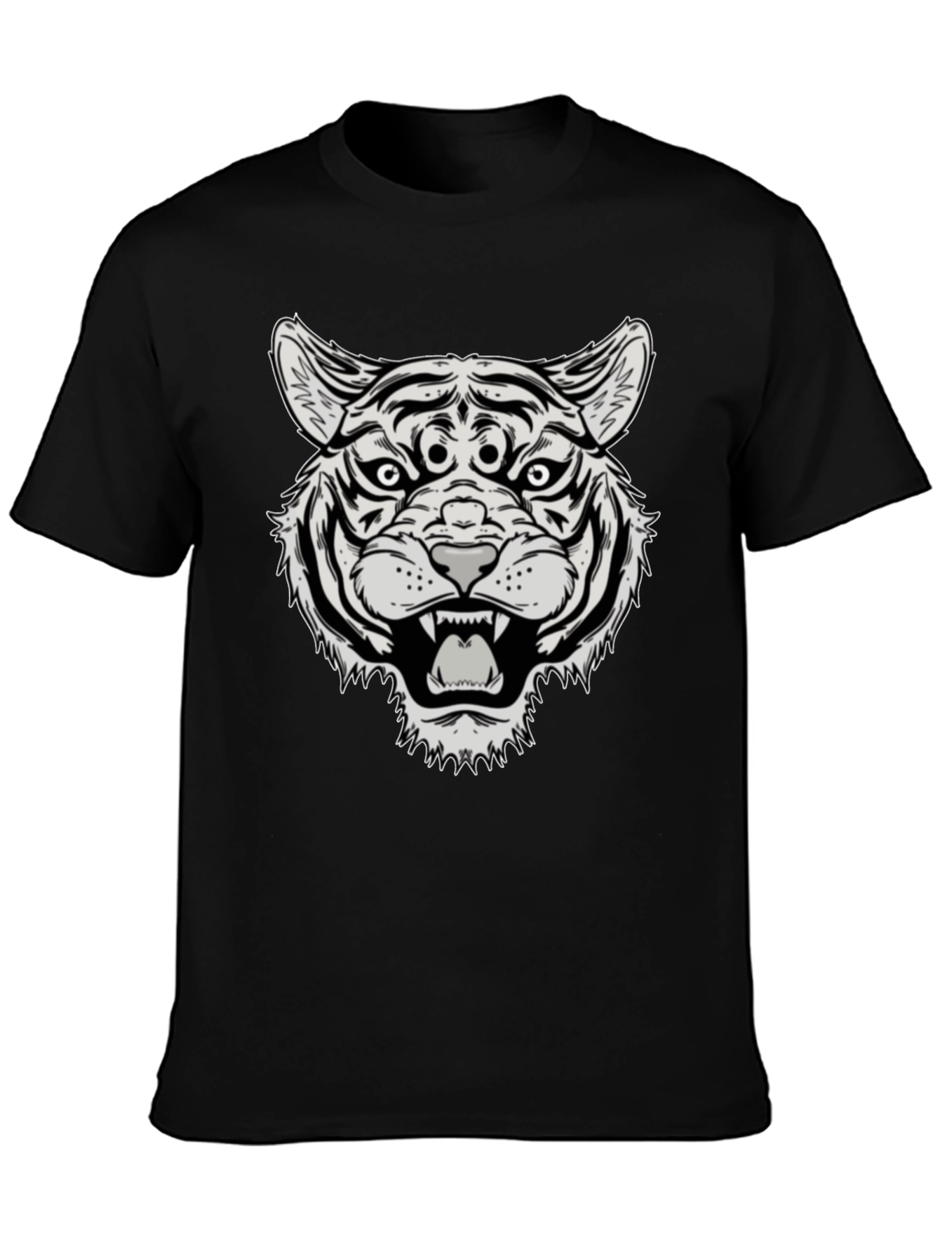 Third Eye Tiger Graphic Tee - Black