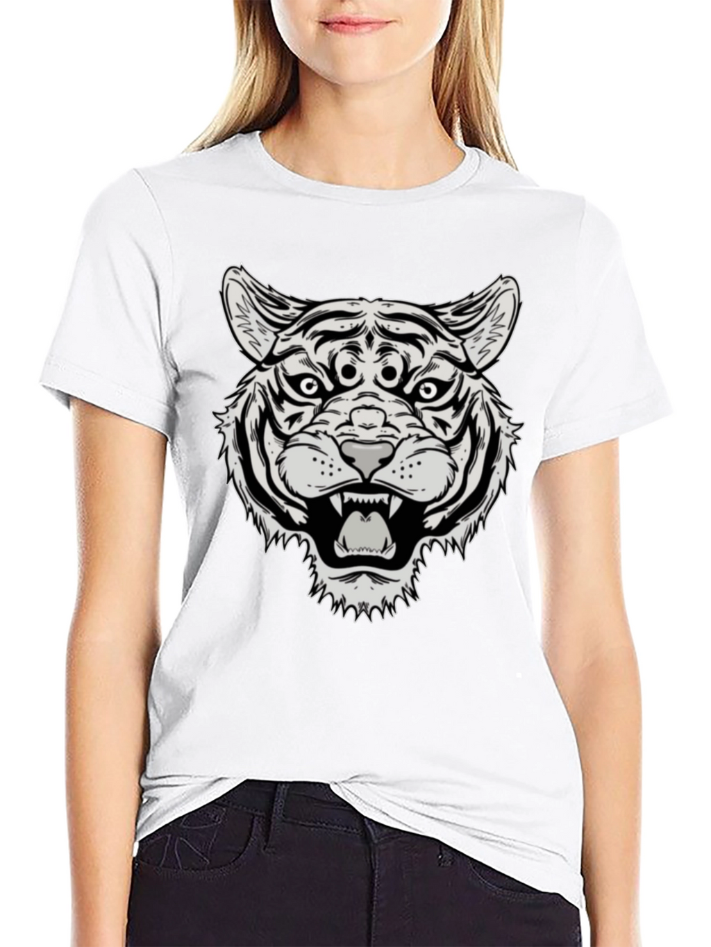 Third Eye Tiger Graphic Tee - Black