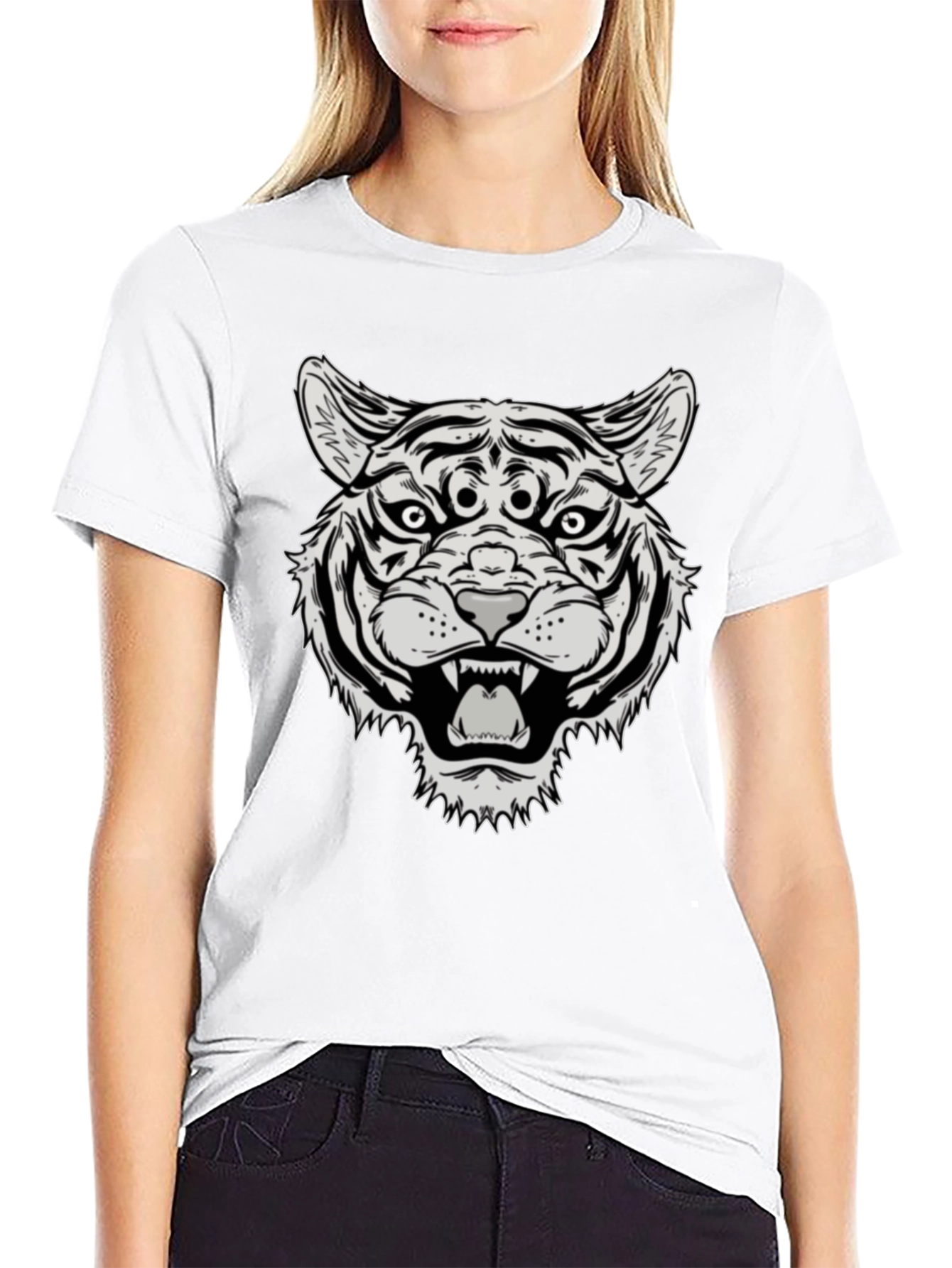 Third Eye Tiger Graphic Tee - Black