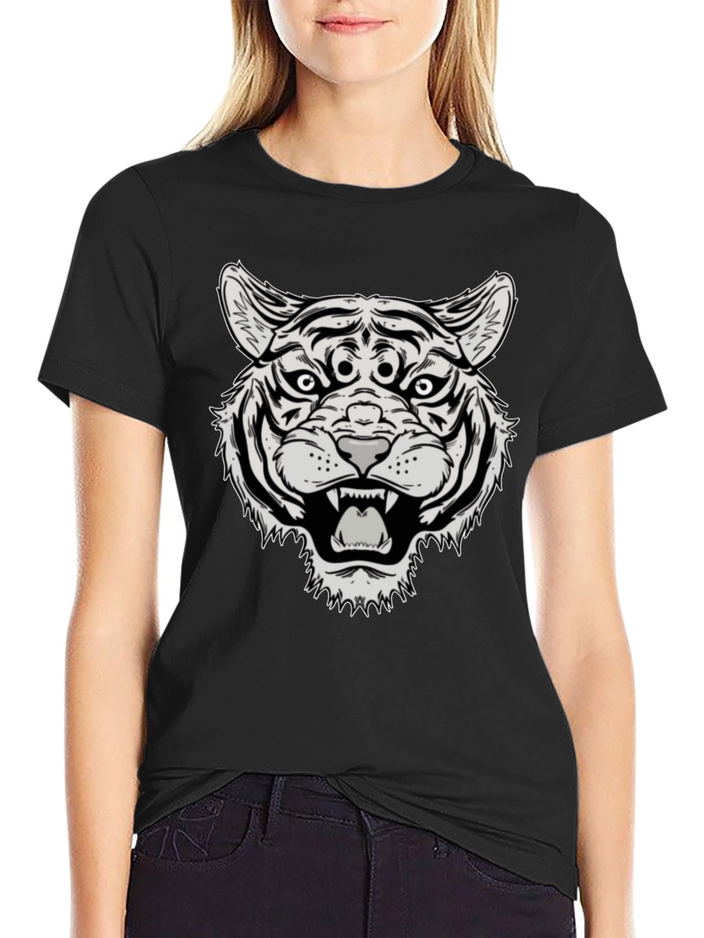 Third Eye Tiger Graphic Tee - Black
